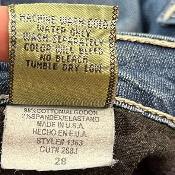 Vintage PLASTIQUE BY GLY JEANS 1363 Bootcut Flare denim size 28 - Picture 11 of 16